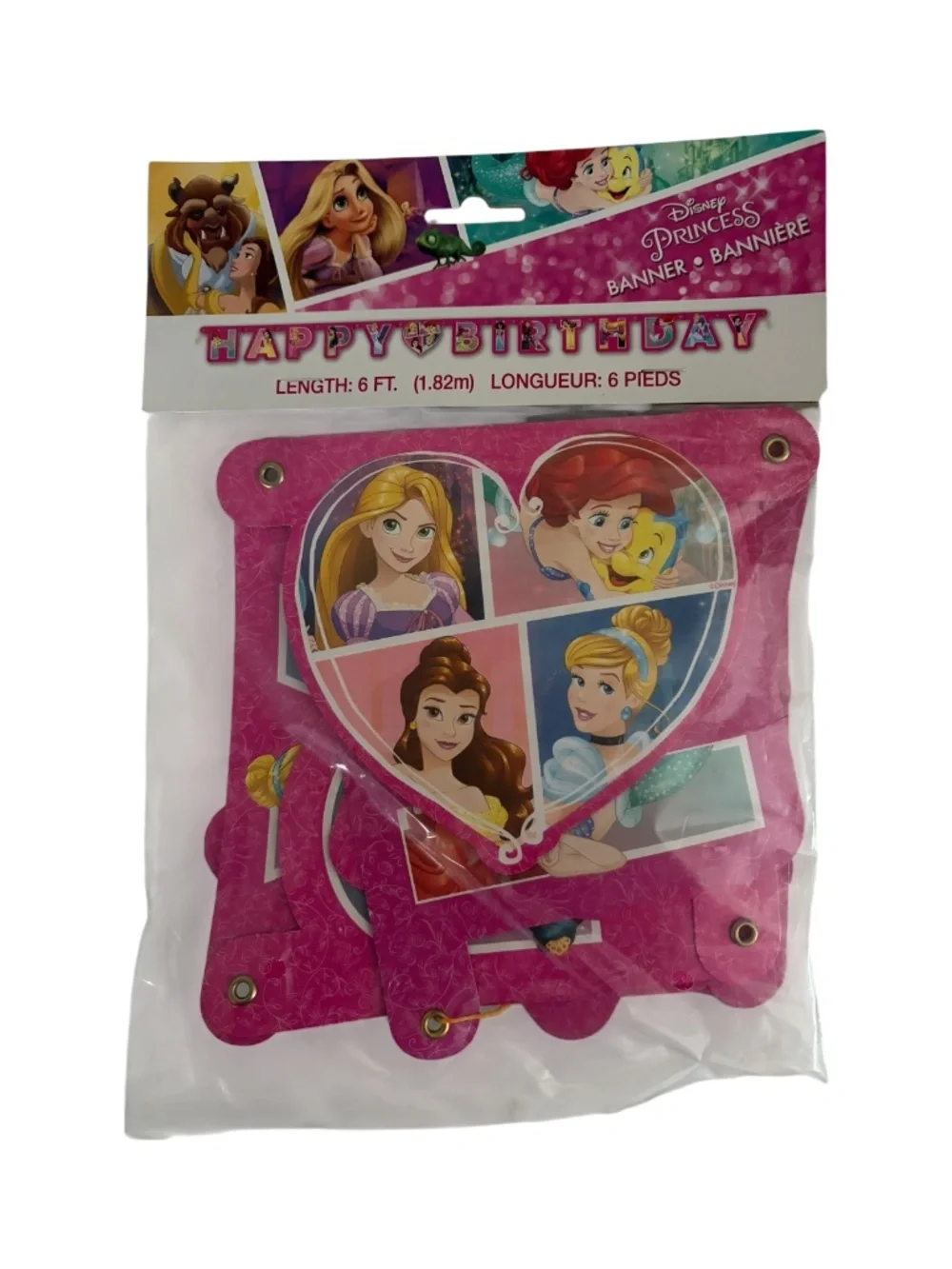 Disney Princess Happy Birthday Banner 6 Ft New in Package Party Decor